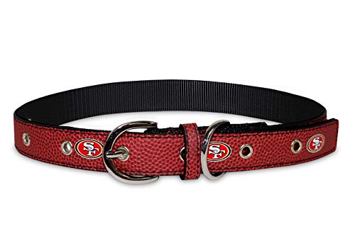 Pets First Tough Leather Pet Collar Nfl San Francisco 49ers Premium Dog Collar Limited Edition Size Large Best  Strongest Heavyduty Dog Collar Large 2029 Long  1 Wide san3081lg  Cucciolini Doodles Pets first tough leather pet collar nfl san francisco 49ers premium dog collar limited edition size large Best  strongest heavy duty dog collar  large 20 29 long  1 wide san 3081 lg   cucciolini doodles