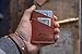 The Port Wallet by Craft and Lore, Handmade Minimal Leather Card Wallet (Buck Brown)