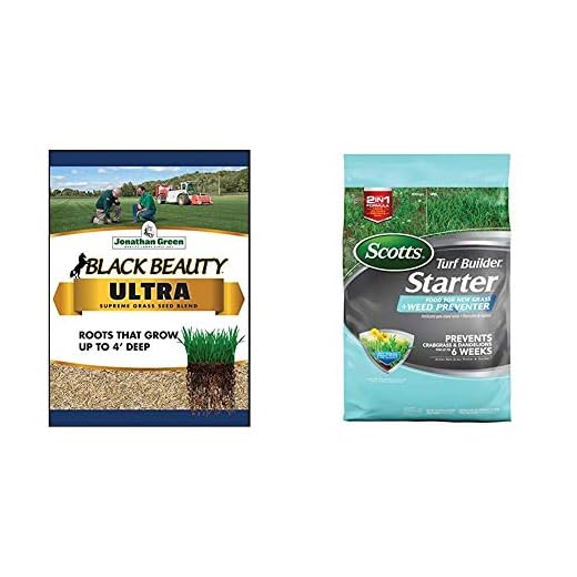 Jonathan Green 10323 Black Beauty Ultra Mixture, 25-Pound & Scotts Turf Builder Starter Food for New Grass Plus Weed Preventer - 2-in-1 Formula - Covers 5,000 sq. ft.