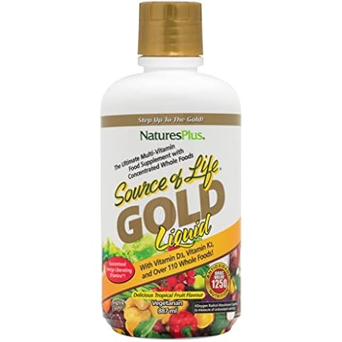 NaturesPlus Source of Life Gold Liquid - All Natural Whole Food Multivitamin - Complete Daily Vitamin Profile - Vegetarian, Gluten Free (887ml) Cover