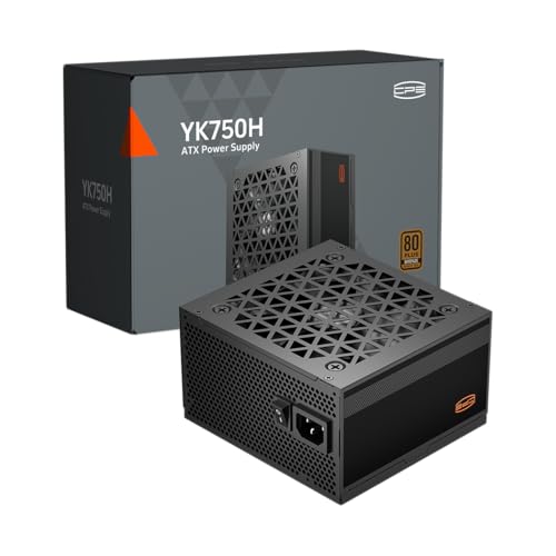 PCCOOLER CPS YK750H, Zasilacz ATX 750W - Certyfikat 80 PLUS Bronze - Niski Poziom Hałasu - Płaski Kabel z Wytłoczeniem - Niemodułowy