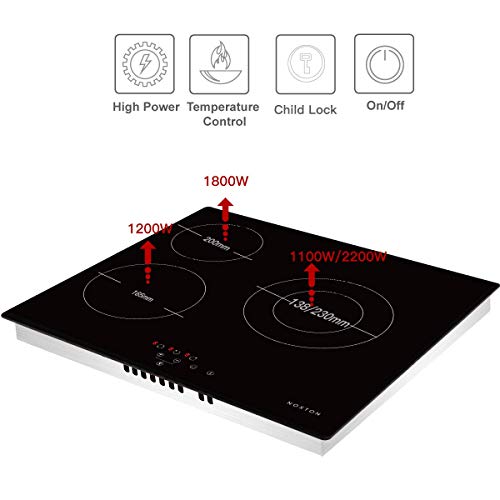 NOXTON-Placa-Vitroceramica-3-Fuegos-Placa-Empotrada-Placa-Electrica-de-Cristal-Vitroceramica-Negro-con-Control-Tactil-5200W-sin-Enchufe