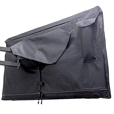 Outdoor TV Cover 95-100 inch - WITH ZIPPER, Weatherproof, Waterproof 360 degrees protection, Soft Non Scratch Interior - Black