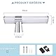 meoaow Spiegelleuchte Bad Led Badezimmer - 6W Wandlampe Lampe Neutralweiße Lichtfarbe 4000K Seite Spiegel Wandleuchte Chrom Badlampe Spiegelschrank Beleuchtung 35cm