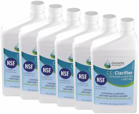 Replacement for Compatible with Orenda CE Clarifier Chitosan Plus Enzyme All Natural Swimming Pool Cleaner 6 Pk