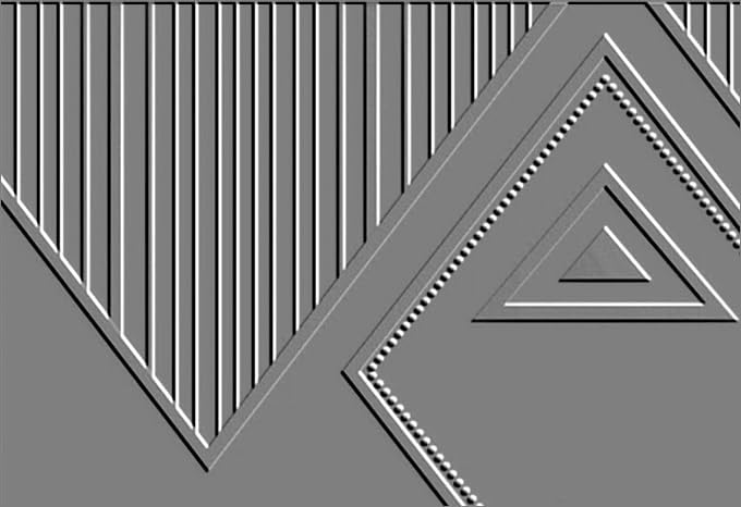 Miniatura 2 de Fondo de cubierta de línea triangular para placa de lámina en caliente, álbumes de recortes, fabricación de papel, marcos de grabación en relieve,