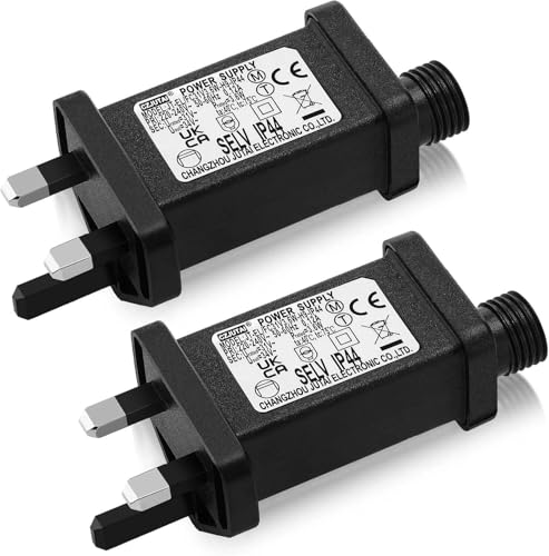 2PCS 31V 3.6W Transformer Plug Waterproof IP44 LED Power Supply Adapter Memory and Timer Function LED Power Transformer for Christmas Lights String Light Inflatable Device