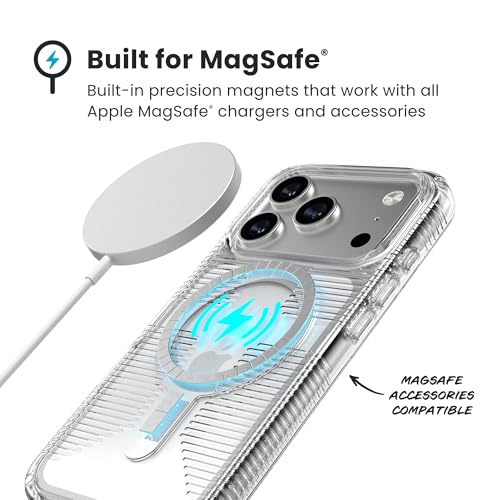Image of Speck GEMSHELL Grip +MS Case for iPhone 17 Pro - Clear /Clear | Slim Protective Grip | Drop Protection | MagSafe Compatible