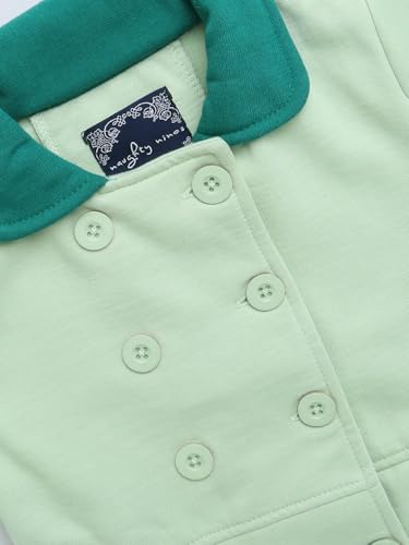 Image of Naughty Ninos Girls Fleece Extra Long Length Double Breasted Pea Coat