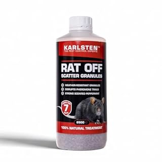 Karlsten Rat Off Mice & Rodent Barrier Granules – Peppermint Scented Pellets – Natural Aroma for Fresh, Clean Spaces – 650g