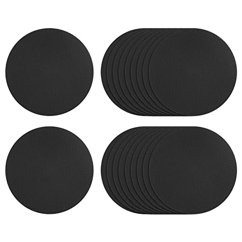 sourcing map 20uds Antideslizante Bañera Pegatinas Baño Ducha Piso 3.94 Antideslizante Pegatina Cinta Redondo Estilo Calcomanías para Baño Cocina Bañera Escalones Escaleras, Negro