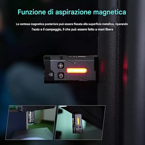 Lampe portable magnétique de petite taille pour extérieur et voyage