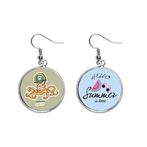 Pendientes de pulpo naranja y sandía para lucir un estilo fresco de verano en la playa