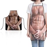 UIEXAY Delantal Cocina Hombre Divertido, Delantal Cocina Hombre, Barbacoa Delantal Cocina Divertido, Delantal de Cocina, Fiesta de Barbacoa Regalo de Adultos, 55 X 73 CM