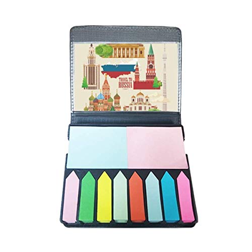Lettre autocollante Russie avec symboles nationaux couleur de la page scrapbooking