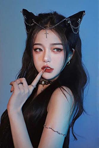 Image of VIGVAN Handmade Wolf Fox Ears Animal Cosplay Cute Head Accessories for Halloween