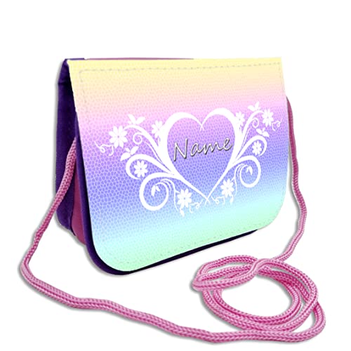 Alriedy Kinder Portemonnaie Regenbogen - Dreifach Gefalteter Brustbeutel Mit Schlüsselanhänger