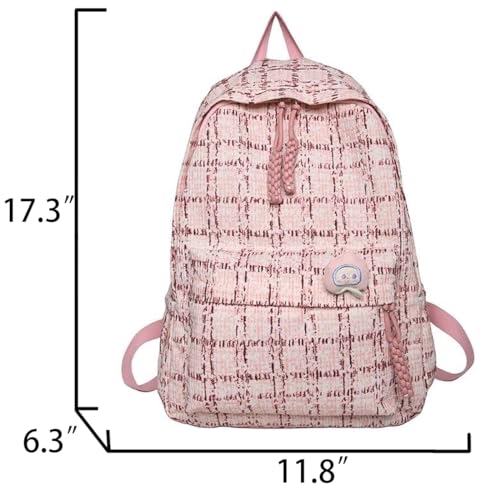 Kawaii Cute Backpack Y2K Aesthetic Women Backpack Preppy Backpack 17.3 inch Laptop College Backpack Pink2