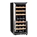 Koldfront TWR247ESS 24 Bottle Free Standing Dual Zone Wine Cooler - Black and Stainless Steel