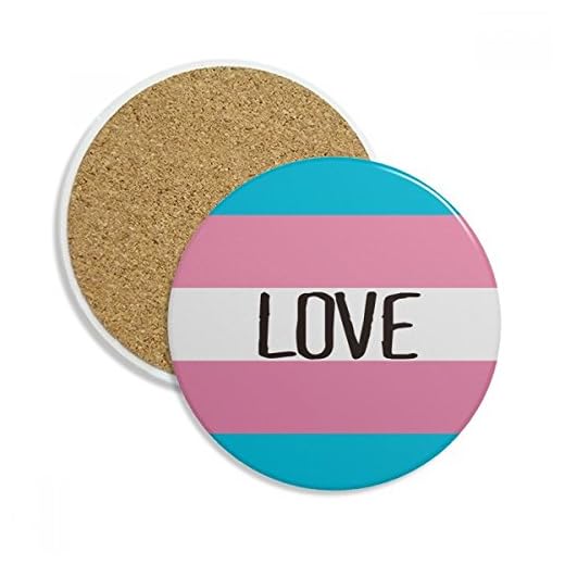 DIYthinker Amor Transgender LGTB Soporte Piedra cerámica Beber Cerveza para 2pcs Taza de la Taza del Regalo