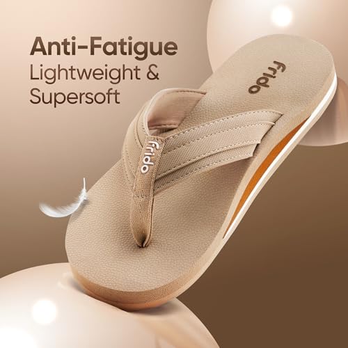 Image of Frido Cloud Comfort Slippers for Women & Men | Available in 2 Options- Arch Support & Without Arch |Orthopedic Soft Home Chappal Unisex Slipper, House Slipper with Anti-Skid Sole for Home Use & Casual