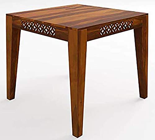 Image of Sheesham Wood 2 Seater Dining Table Set with 2 Chair for Home | Solid Wood Dining Table Sets for Home || Dining Set of Wooden Furniture(Honey Finish)
