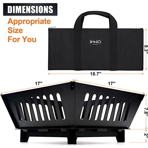 Portable Fire Pit And Blue Single Outdoor Camping Hammock #TOP2