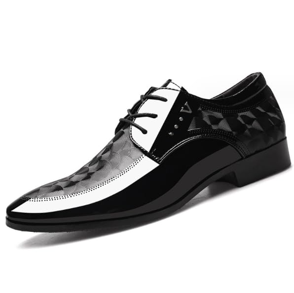 Men's Dress Shoes Business Oxfords Patent Leather Lace-ups Classic Brogues Wedding Shoe Office Loafers Formal Derbys