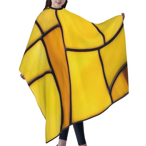 Capa de peluquería de vidrio amarillo para adultos miniatura 6