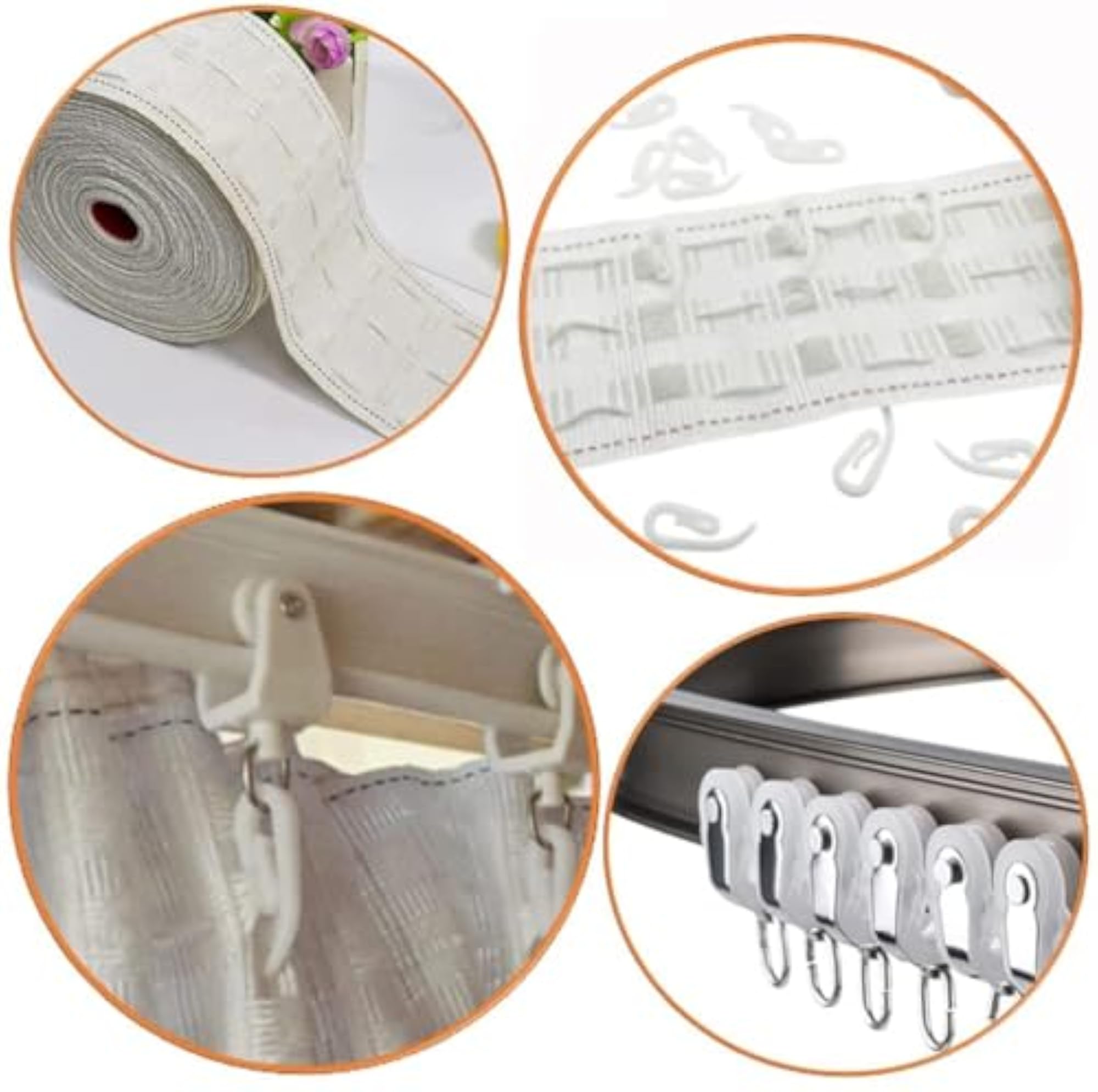 Durable Nylon Plastic Curtain Hooks for M Track
