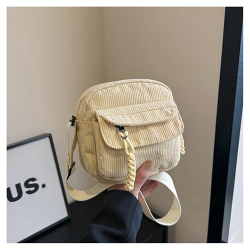 Image of Women's Crossbody Bag Cute Corduroy Shoulder Bag Fashion Aesthetic Small Wallet Bag Adjustable Strap