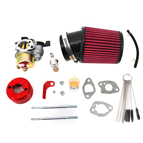 Tektall Carburetor Air Filter Adapter Intake Spark Plug Kit Replace For Predator 212Cc 6.5 Hp Gx160 Gx200 196Cc Coleman Ct200U Trail Ct100U Mini Bike Go Kart Racing Upgraded High Performance #TOP1