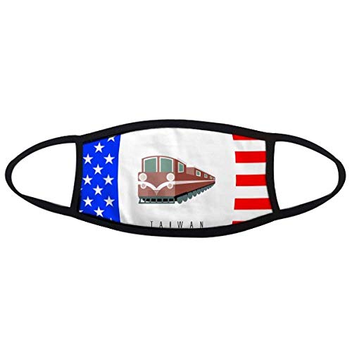 Masque de voyage train Taïwan DIYthinker en tissu lavable imprimé art déco