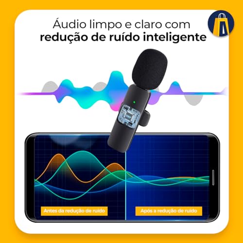 Kit Youtuber Ring Light + Mini Tripé + Microfone Lapela