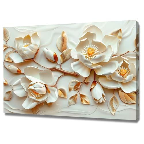Impression sur toile florale 3D 40x60cm encadrée pour salon et restaurant modern
