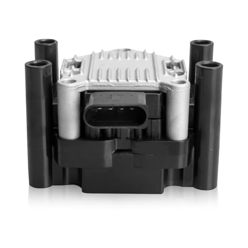 ENA Ignition Coil Pack 2.0 Compatible with VW 1998 1999 2000 2001 Beetle Golf, 1999 2000 2001 2011 2012 2013 2014 2015 Jetta S Base L4 2.0L Replacement for 032905106E C1319 UF277