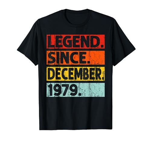 Legend Since December 1979 December 1979 Birthday Vintage Camiseta