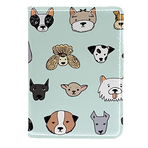 VAPOKF Divertida funda de piel para pasaporte con cara de perro, 4.5 x 6.5 pulgadas, multicolor, 11.5x16.5cm/4.5x6.5 in, Contemporáneo