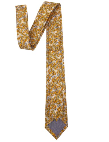 Image of Kebocis Mens Skinny Cotton Floral Tie for Men