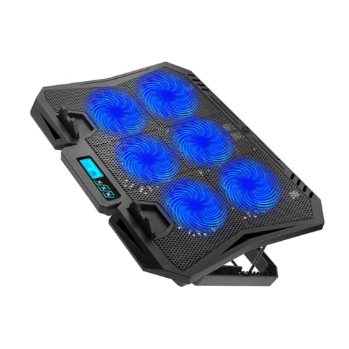 Base para laptop con ventilador silencioso y ajuste de altura miniatura 1