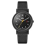 Braun Unisex Erwachsene Analog Quarz Uhr mit Leder Armband AW10EVOB