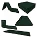 D&D Futon Furniture Trifold Foam Beds, Floor Tri-Fold Bed, Foldable Shikibuton Mattress Cushion Topper Mat for Space Saving Sleepover 3x27x75 in, Hunter Green