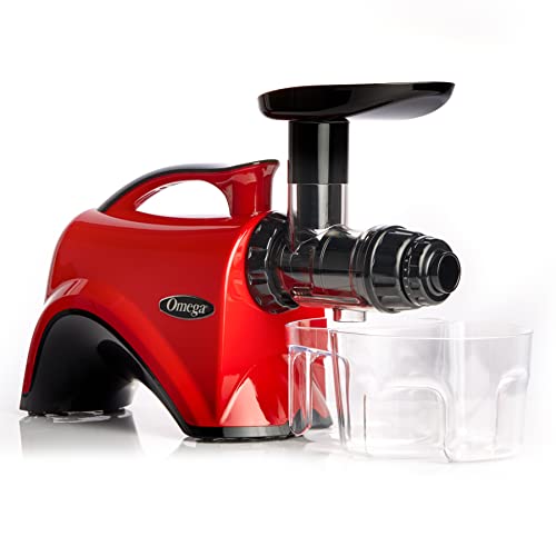 Omega Juicer Nc900Hrd19 Juice Extractor And Nutrition System Slow Masticating Dual-Stage Extraction With Adjustable Settings, 150-Watt, Red #TOP3