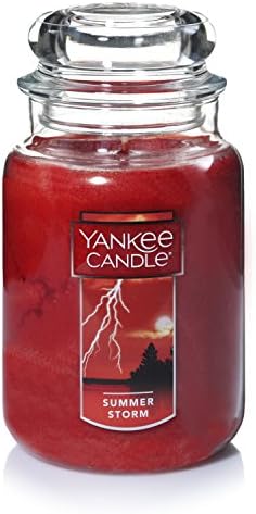 Yankee Candle Summer Storm Scented, Classic 22oz Large Jar Single Wick Candle, Over 110 Hours of Burn Time