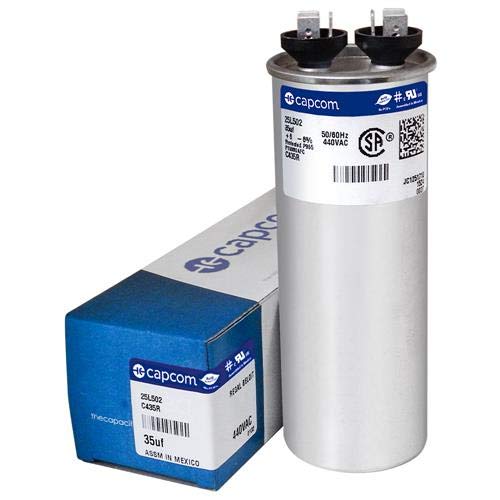 Round 25L502 Capacitor 35 uf MFD 440 Volt Replaces Z97F9639 97F9639