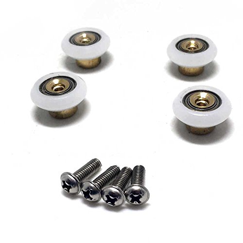 4PCS x Shower Door Rollers,Roller Diameter 19/23/25/27mm, for The Bathroom Pan Glass Sliding Door Pulleys/Runners/Wheels,Strong Load-Bearing Capacity, Ultra-Quiet,CY103-4PCS - Thumbnail 3