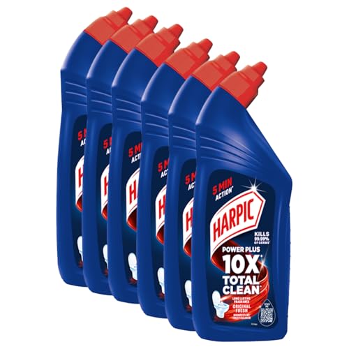 Image of Harpic 1 Litre (Pack of 6) - Original, Disinfectant Toilet Cleaner Liquid | Suitable for Toilet Bowls