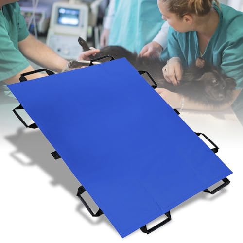 Image of Pet Stretcher for Dogs - Emergency Animal Carrier, 300lb Weight Limit, 44 inchx28 inch Size, with 8 Safety Straps for Easy Transport(Blue)