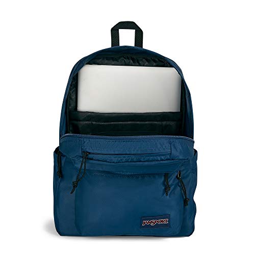 JanSport Double Break Backpack – 15-inch Padded Laptop Compartment, Dual Water Bottle Pockets, Internal Organizer, Large Main Compartment, Navy4
