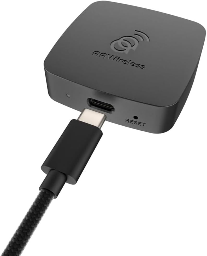 AAWireless - Wireless Android Auto Dongle - Connects automatically to Android Auto - Easy Plug and Play Setup - Free Companion App - Made in Europe